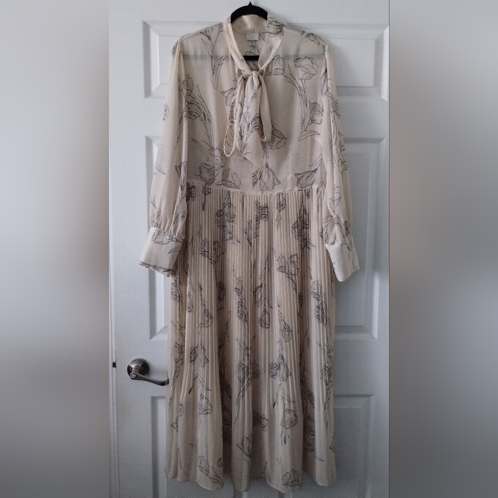 Crepe Sheer Dress